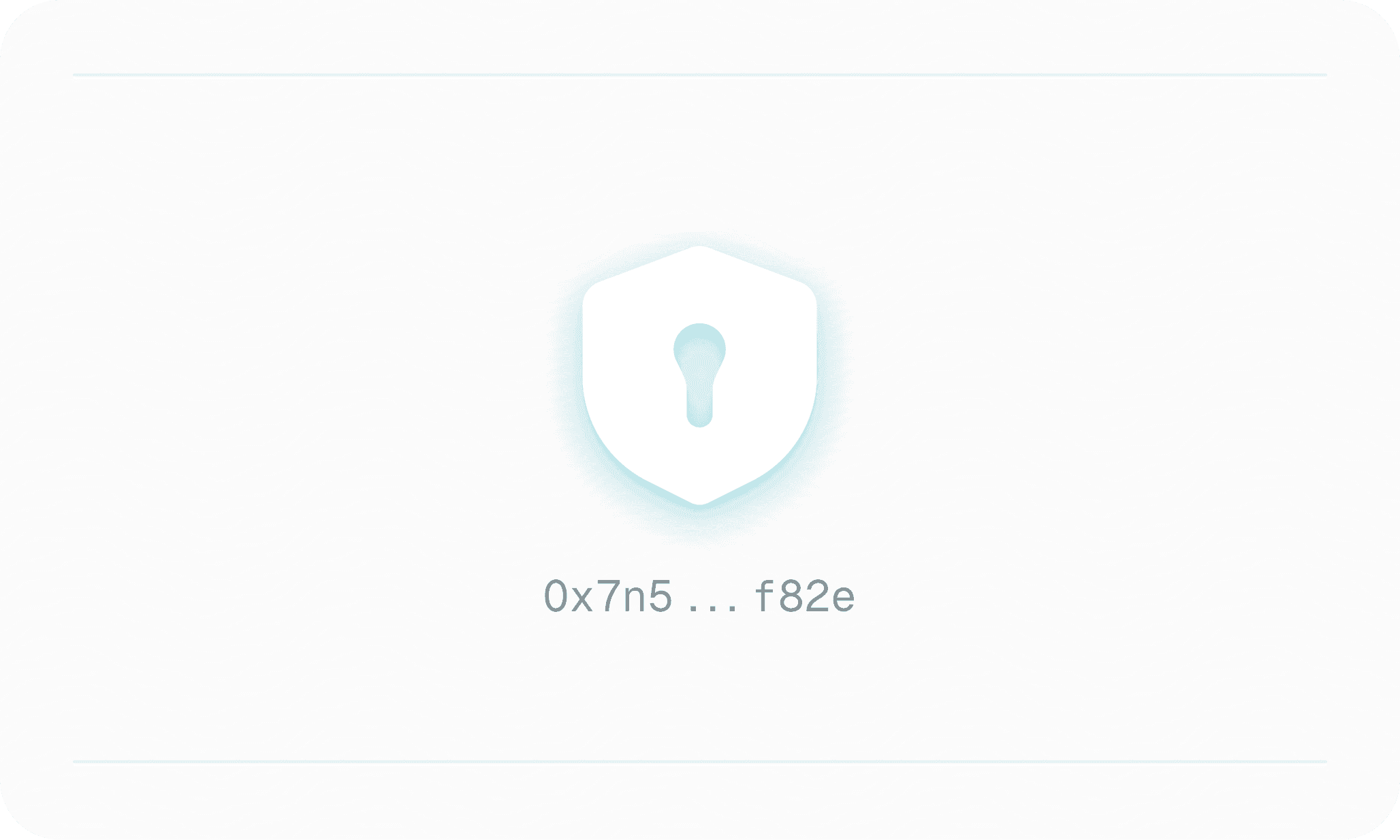 A secured Passport with a glowing shield and a wallet address
